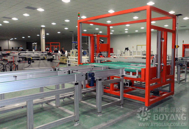 光伏組件生產線-自動翻轉人工檢查生產線